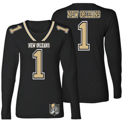 Women's Football Team Jersey Long Sleeve Shirts - New Orleans