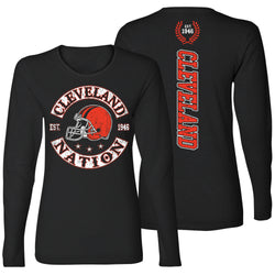 Women's Football Nation Long Sleeve - Cleveland