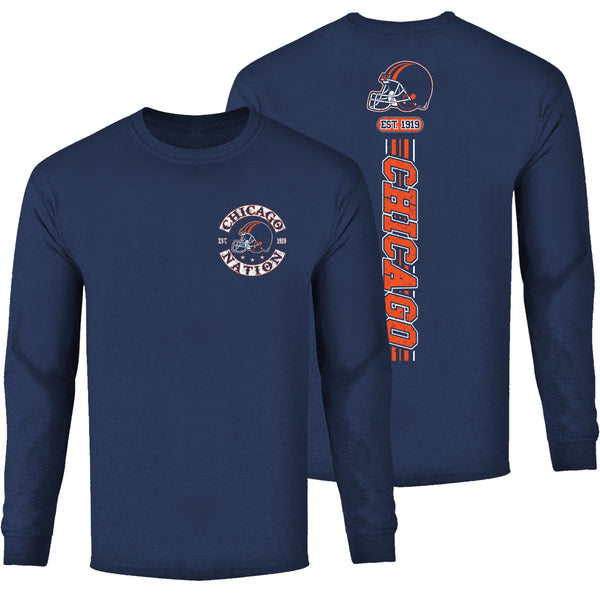 Men's Football Team Stripes Long Sleeve - Chicago