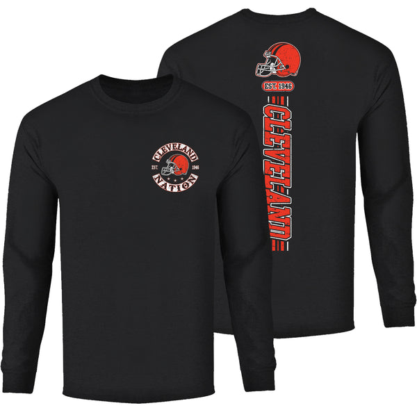 Men's Football Team Stripes Long Sleeve - Cleveland