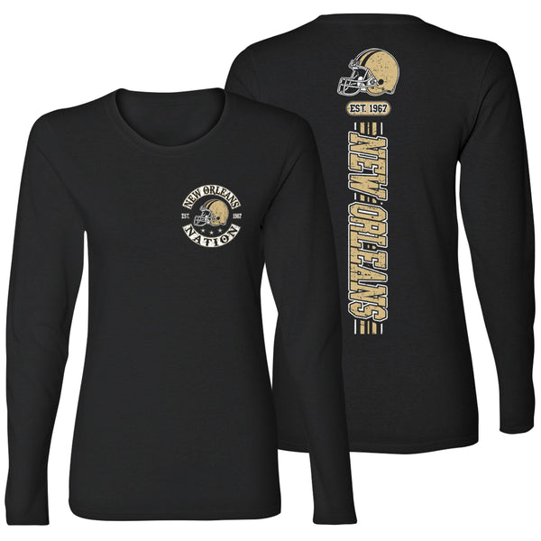 Women's Football Team Stripes Long Sleeve - New Orleans