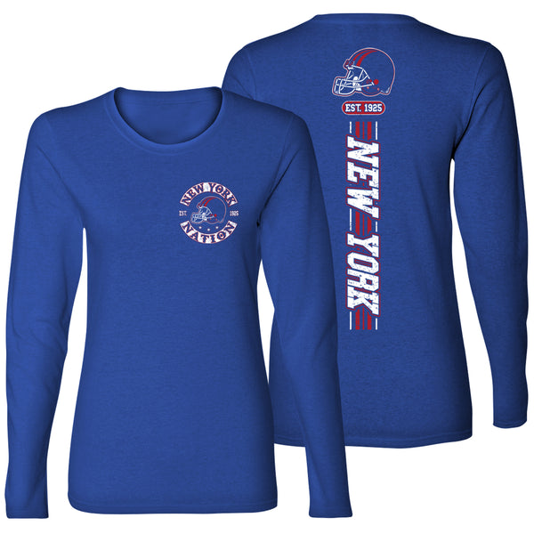 Women's Football Team Stripes Long Sleeve - New York