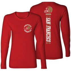 Women's Football Team Stripes Long Sleeve - San Francisco