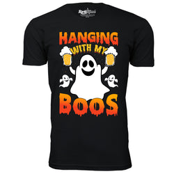 Men Creepy Scary Halloween T-Shirt - Hanging with My Boos