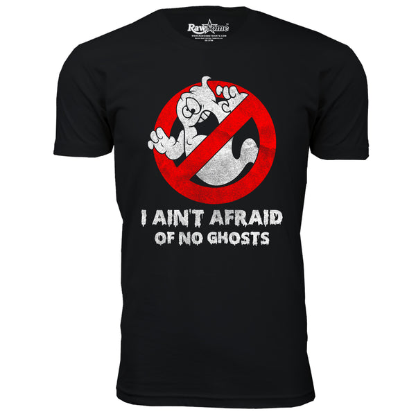 Men Creepy Scary Halloween T-Shirt - I Ain't Afraid of No Ghosts