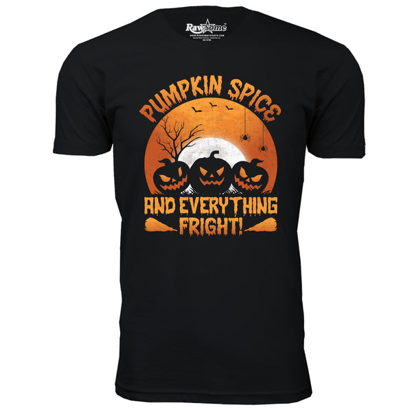 Men Creepy Scary Halloween T-Shirt - Pumpkin Spice and Everything Fright