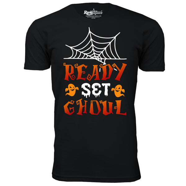 Men Creepy Scary Halloween T-Shirt - Ready Set Ghoul