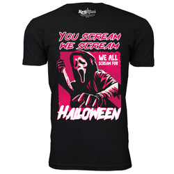 Men Creepy Scary Halloween T-Shirt - You Scream We Scream