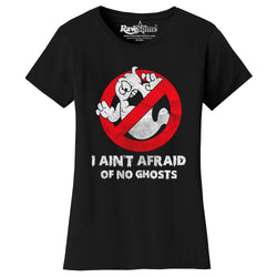 Women Creepy Scary Halloween T-Shirt - I Ain't Afraid of No Ghosts