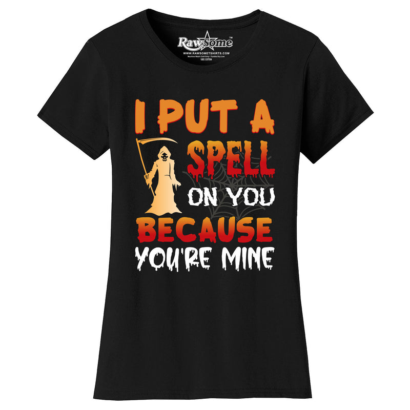 Women Creepy Scary Halloween T-Shirt - I Put a Spell on You