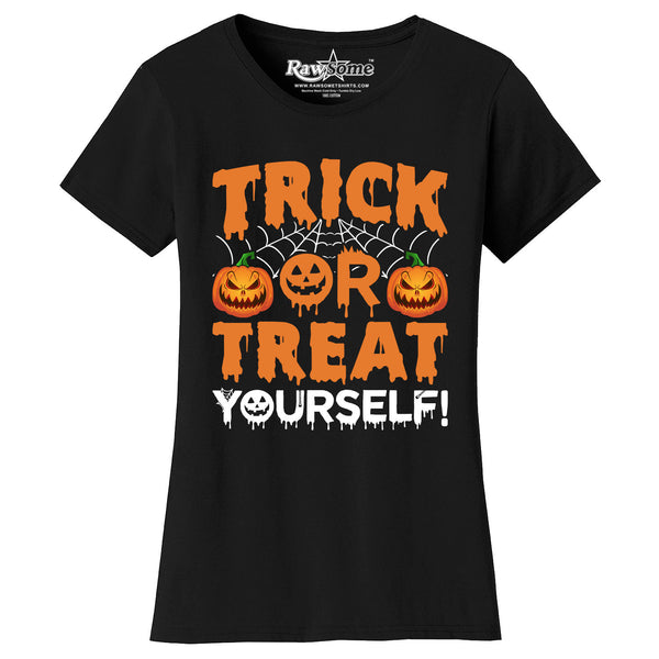 Women Creepy Scary Halloween T-Shirt - Trick or Treat Yourself