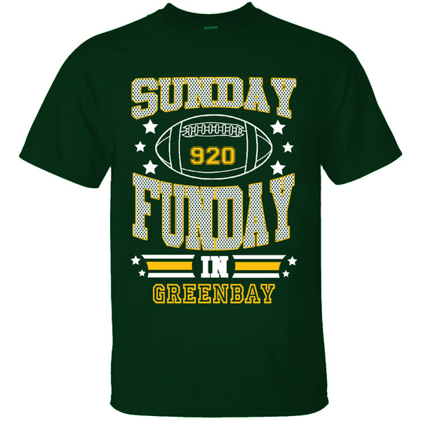 Men's Sunday Funday Football T-Shirts - GREEN BAY