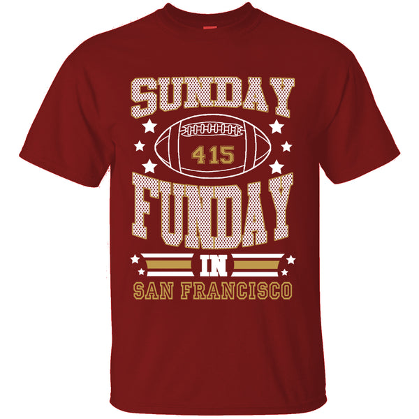 Men's Sunday Funday Football T-Shirts - SAN FRANCISCO