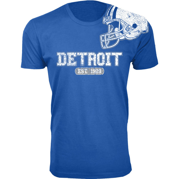 Men's Awesome Football Shoulder Helmet T-shirts - Detroit