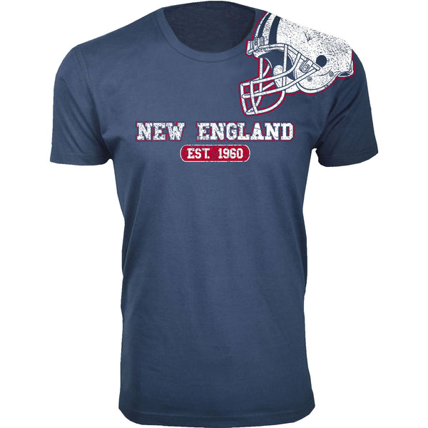 Men's Awesome Football Shoulder Helmet T-shirts - New England