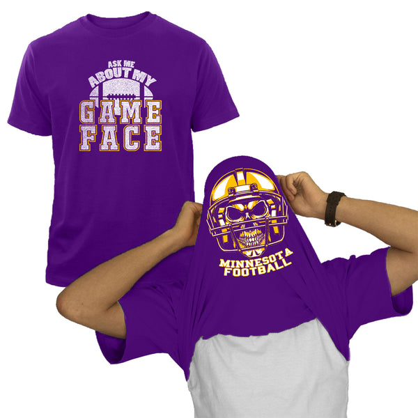 Men's Football Face Print Flip T-Shirts - Minnesota