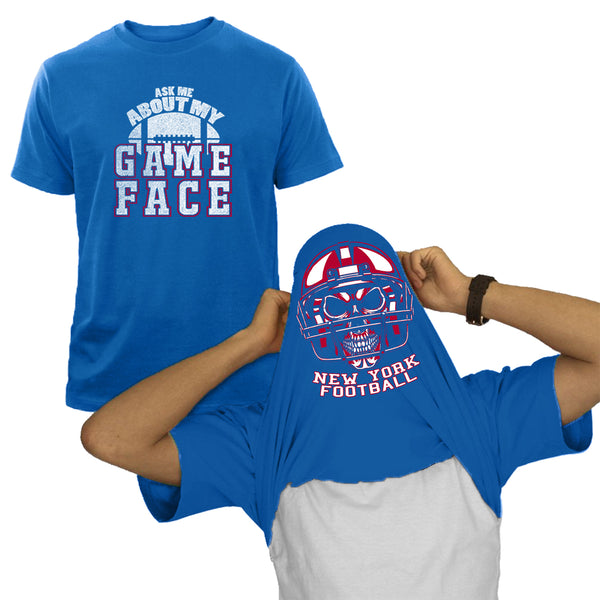 Men's Football Face Print Flip T-Shirts - New York