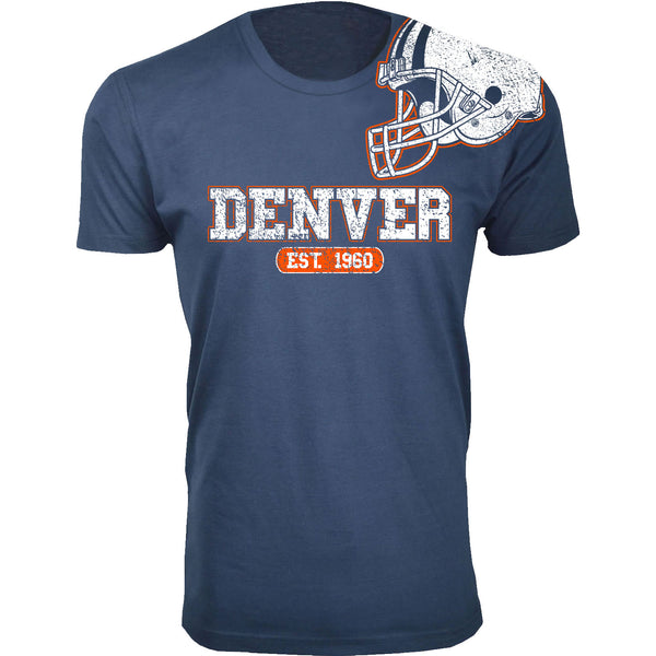 Men's Awesome Football Shoulder Helmet T-shirts - Denver