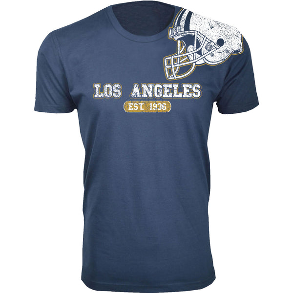 Men's Awesome Football Shoulder Helmet T-shirts - Los Angeles