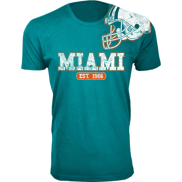 Men's Awesome Football Shoulder Helmet T-shirts - Miami